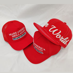 Vente en gros de marque OEM grand chapeau Snapback rouge brodé en 3D casquette de baseball en <span class=keywords><strong>maille</strong></span> réglable pour hommes avec style Hip Hop pour la pêche - Product Image 1