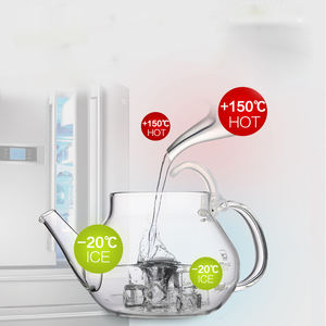 Tetera de vidrio con soporte de vela, resistente al calor, alta borosilicato, para café y té - Product Image 6