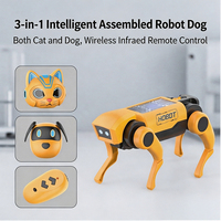 Perro Robot de Control Remoto al por Mayor, 2 en 1, Kit de Robots Inteligentes para Caminar, Perro Mecánico, Juguetes Científicos para Niños