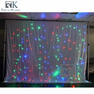 ผ้าม่าน LED สำหรับงานแต่งงาน ดีเจ ผ้าฉากหลัง LED ควบคุมด้วย DMX512 สำหรับงานแสดงบนเวที ผับ หรืองานอีเว้นท์ - Product Image 1