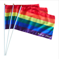 Écran de guidage personnalisé, drapeau à main sublimation imprimé promotion publicitaire promotion drapeau bannière petits drapeaux en papier