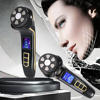 Mini masseur facial chauffant haute fréquence anti-rides multifonction, instrument de beauté pour le cou en forme de V, blanchiment du cou, lifting du visage USB