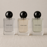 Emballage de parfum en verre de luxe personnalisé B2B, OEM, marque privée, logo minimaliste en sérigraphie sur toile de soie, fabricant de parfums