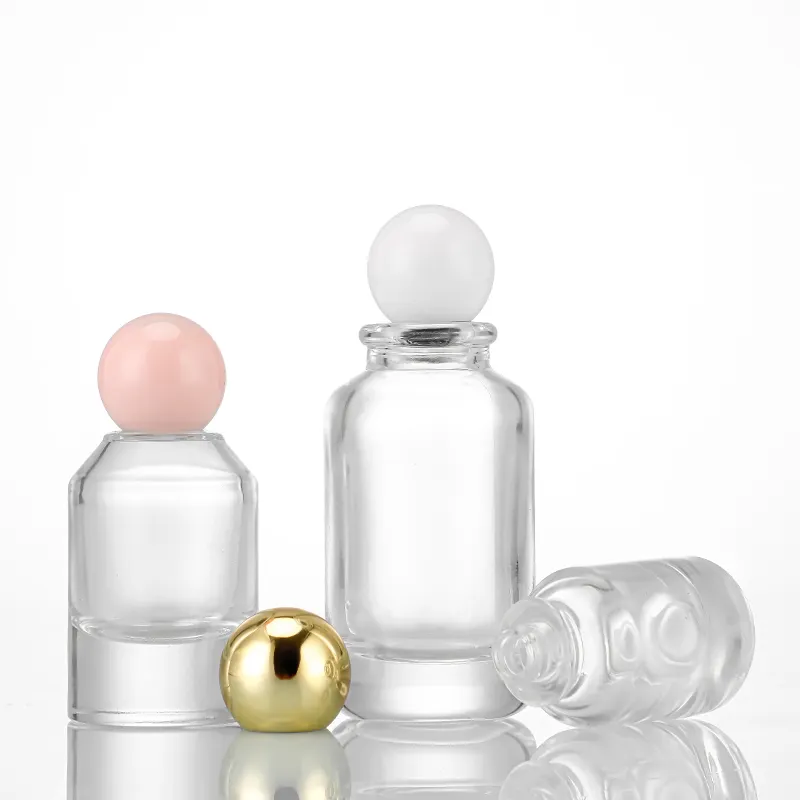 蓋付き香水瓶用のカスタムメイドの丸型香水詰め替えボトルガラス手動圧着工具