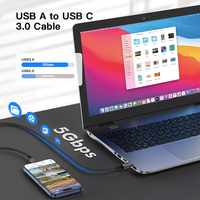 UNIEAN vente en gros 3M 10M 5Gbps Usb A à C 90 ° VR câble 100W Type C Usb câble de charge rapide câbles de données pour casque VR