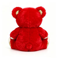 Ours en peluche rembourré tenant un cœur, ours pour la Saint-Valentin, jouets en peluche personnalisables, ours en peluche imprimé avec inscription d'amour, cadeau pour les amoureux