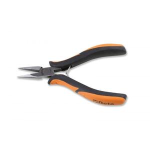BETA - 011750101 Smooth half-<b>round</b> short <b>nose</b> <b>pliers</b> with bi-material handles (multi-pack) ELECTRONICS <b>PLIERS</b> AND CUTTERS - Product Image 1