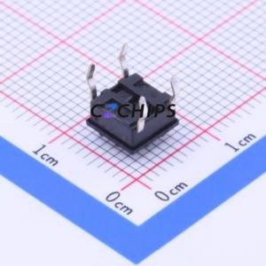 SKQJAAA010 Tactile Switch Through hole-4P,6.6x6.6mm Switch Single Pole Single Throw Round Button Through Hole 6.6mm - Product Image 2