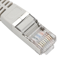 Cable de Red VCOM de 1.5, 3, 5 y 10 Metros, Cable de Red Gigabit FTP Blindado RJ45 Cat5e para Computadora y Router
