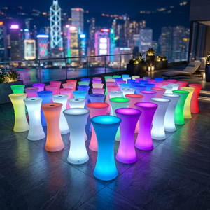 โต๊ะค็อกเทลแบบมีไฟ LED เปลี่ยนสีได้สำหรับงานอีเว้นท์  พร้อมฐาน PE สำหรับใช้กลางแจ้ง ระเบียง หรืองานปาร์ตี้ - Product Image 6