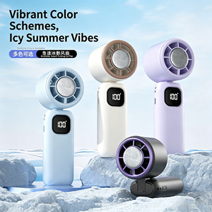 2026 Compact Lightweight Handheld <b>Mini</b> <b>Fan</b>, 100-Gear <b>USB</b> Rechargeable, Strong Airflow Quiet Personal <b>Fan</b> for Office Dorm - Product Image 3