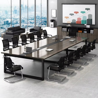Ensemble de table de conférence pour hôtel de luxe, mobilier de bureau moderne avec chaises, table de conférence