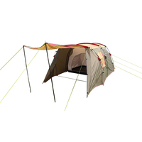 Tente tunnel de camping portable pliable grande capacité UPF 50+ imperméable pour moto, trois saisons, en polyester, double personne