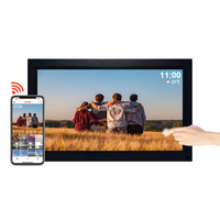 Pro bingkai foto Digital 15.6 inci, bingkai foto Digital WiFi besar FHD layar sentuh berbagi foto video melalui bingkai EO yang dapat dipasang di dinding