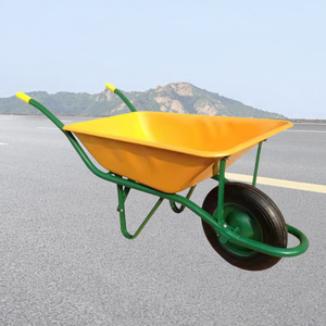 Brouette de jardin de construction robuste 1 simple une roue petit chariot à charrette à main 100kg 150kg plateau en métal - Product Image 1