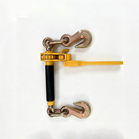 Tendeur à cliquet pliable G80, tendeur de chaîne robuste à double crochet, pour la fixation de chaînes de camion 45 #   Acier thermolaqué