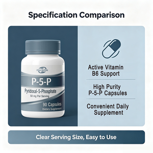 Capsules P-5-P 50 mg par dose, 90 capsules végétales, supplément alimentaire Pyridoxal-5'-phosphate OEM ODM Marque privée - Product Image 3