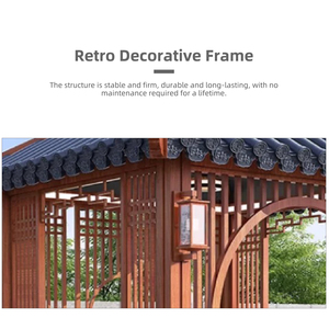 Pabellón Hexagonal de suministro del fabricante, pabellón Manual moderno de estilo <span class=keywords><strong>chino</strong></span> para patio Moon Gate - Product Image 3