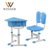 Meubles de classe modernes Winner, en plastique durable, meubles scolaires, bureaux et chaises d'étude pour étudiants, ensemble pour salon