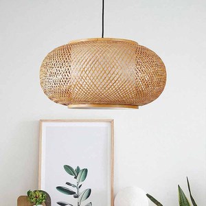 Lustre en bambou de Style chinois plafonnier Vintage câble suspendre suspension <span class=keywords><strong>lampe</strong></span> E27 lanterne abat-jour lecture salle à manger - Product Image 5