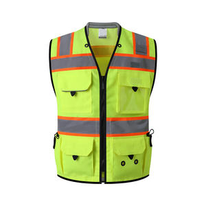 Chaleco de Seguridad Modular Multibolsillos Impermeable de Alta Visibilidad con Bolsillos Funcionales, Soporte para Martillo, Porta Radio y Organizador de Herramientas - Product Image 1