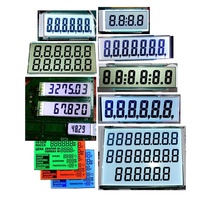 Gas Screen Board Großer Kraftstoff pumpensp ender 12-stelliges LCD-Display Glas 2 Leitung 7 Segment HTN LCD 12-stellig für Öl stations pomps
