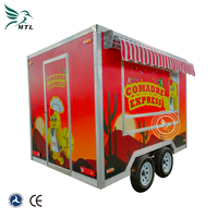 Chariot de nourriture mobile d'occasion préféré des célébrités Internet Hôtels Mobile Thé au lait Café Décrochage Remorque de crème glacée Collations Salle à manger RV Car Go