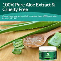 Gel d'aloe vera végétalien pur à 99 %, hydratant et réparateur pour peaux sèches et abîmées, éclaircissant pour le corps, le visage, les mains et les pieds, marque privée, OEM