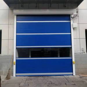 Porte à enroulement rapide automatique à grande vitesse en <span class=keywords><strong>PVC</strong></span> <span class=keywords><strong>avec</strong></span> fenêtre horizontale transparente, porte à enroulement rapide - Product Image 6