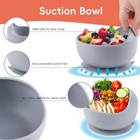 Nouvel ensemble d'alimentation pour bébé en silicone de qualité alimentaire sans BPA, avec bavoir, bol, assiette, cuillère et fourchette, design 2026