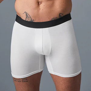 CELINNE White Boxers Skin Friendly <b>Stretch</b> 93% Modal 7% Spandex Men Boxers Seamless Breathable Mens Underwear - Product Image 1