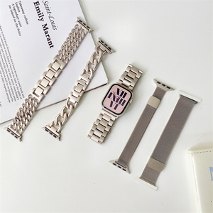 HuaMJ Cinturino per <span class=keywords><strong>Apple</strong></span> <span class=keywords><strong>Watch</strong></span> Starlight Ultra 2023, Popolare Nuovo Modello 38 40 41 42 44 45 49mm in <span class=keywords><strong>Acciaio</strong></span> Inossidabile - Product Image 3