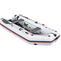 Bateau de pêche gonflable d'extérieur en PVC, pliable, avec ponton en aluminium, bateau de sauvetage rapide, bateau gonflable en Hypalon avec moteur