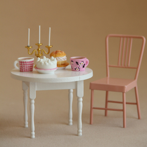 Handmade vải Chuột figurine + <span class=keywords><strong>Mini</strong></span> Bộ đồ ăn Set-hoàn hảo cho Dollhouse & hiển thị - Product Image 3