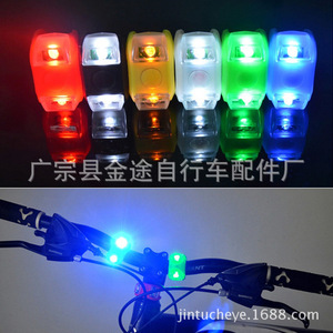 Lampe de vélo LED en silicone de sixième génération, étanche IPX4, 6 modes, noir, rouge, bleu, blanc, jaune, vert - Product Image 4