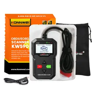 KW590 KONWEI OBD2 Ve Can Tarayıcı için 12V Benzinli Ve 12v Dizel Araç Desteği Çoklu dil OBD2 EOBD Protokolü