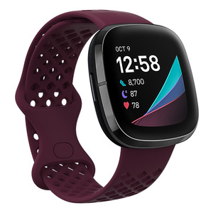 Silicone Band Fit for <strong>Fitbit</strong> Versa 4 3 Smart Watch Double-buckle Breathable Women Men Band Fit for <strong>Fitbit</strong> Sense 2 Strap - Product Image 3