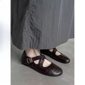 Nouvelles sandales à talons aiguilles en cuir véritable de vachette, style 2026, à bout pointu et en maille noire pour femmes - Product Image 2