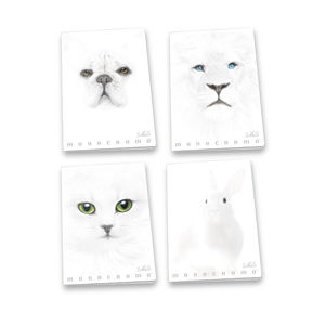 PIGNA - CARNET MAXI MONOCHROME BLANC 38 FEUILLES A4 LIGNÉES ASSORTIES - Product Image 1