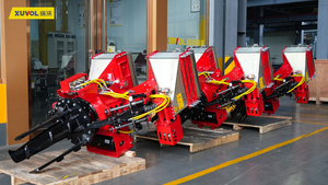 Équipement forestier XUVOL pour plantations, accessoire d'excavatrice 13-15T, rotateur de fosse, pousseur de terre, épandeur d'engrais à double bac - Product Image 4