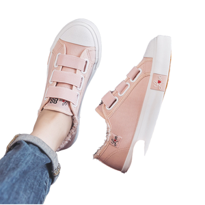 Nuevas Zapatillas Deportivas de Plataforma Rosa y Morado para Mujer, Zapatillas Casuales de Lona Transpirables y Fáciles de Poner para Estudiantes - Product Image 3