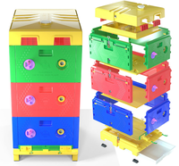 Multifunktionale 1-, 2- oder 3-lagige Kunststoff-Bienenstockbox, Neu, 10 Rahmen, für chinesische und italienische Bienen