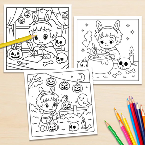 Libro da colorare di Halloween 24 fogli, ideale per il divertimento di Halloween per bambini - Product Image 6