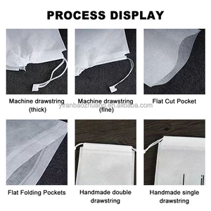 Customized Logo Printed Reusable Non-woven <b>Folding</b> Drawstring <b>Bag</b> for Promotional Shoe Dust Use - Product Image 5