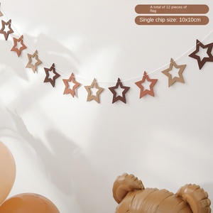 YAN Net Red Ins Wind Felt Digital English Flag Baby 100 Days Full Moon Birthday Layout Photo Props Model 102601 - Product Image 1
