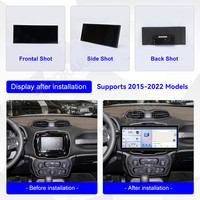 Autoradio MOOKAKA Qualcomm 15,8 pouces Android 15 pour Jeep Renegade 2015-2022, lecteur DVD de voiture, système audio, GPS, unité principale