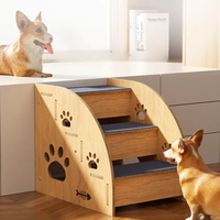Escaliers pour chiens de haute qualité Les rampes en bois peuvent être détachables pour canapé lit bas escaliers antidérapants pour animaux de compagnie