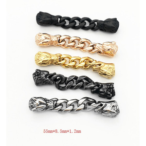 Yunnique – chaîne en acier inoxydable avec tête de loup, perles d'espacement de 55mm pour la fabrication de bracelets, accessoires de bijoux à faire soi-même - Product Image 1