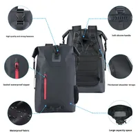 Sac à dos étanche personnalisé en bâche PVC ou TPU 30L Sac à dos à enroulement pour la randonnée, le surf, le rafting, la rivière