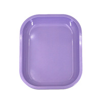 Plateau à rouler carré en métal personnalisé avec logo, manuel, recyclable, moderne, à rebord haut pour accessoires et stockage de tabac, vente en gros